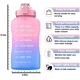 thumbnail image 2 of Botella Deportiva Malubero 2200ml Con Marcador de Tiempo Rosa Con Azul degradado, 2 of 3