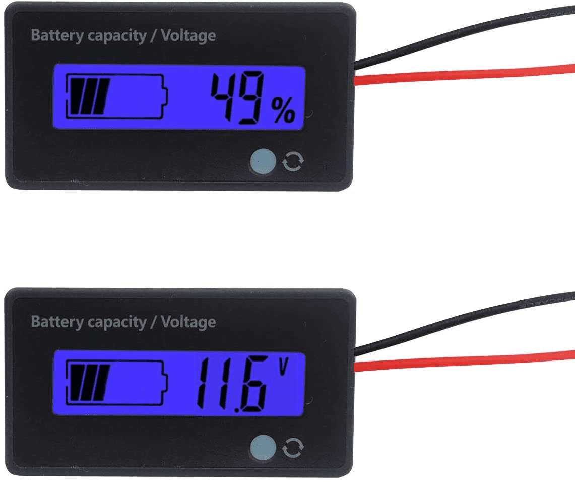 LCD 12V 24V 36V 48V Lead-Acid Battery Status Voltmeter Monitor Meter Car 