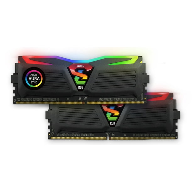 16GB GeIL Super Luce RGB SYNC DDR4 PC4-25600 CL16 Dual Channel Kit (2x 8GB) Black - Walmart.com
