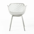 thumbnail image 5 of Abram Outdoor Modern Dining Chair, Set of 4, White, 5 of 8