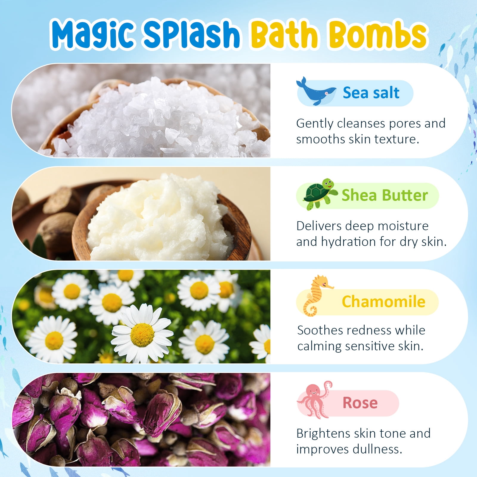 2 Pack Bath Bombs for Kids, 6 Pcs Bath Bombs with Surprise Toy inside, Natural & Organic