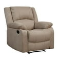 thumbnail image 1 of Lifestyle Solutions Parma Recliner Chair w/ Multi-function Microfiber & Wood Frame, Beige, 1 of 9