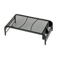 thumbnail image 6 of Mind Reader Metal Mesh Monitor Stand with Storage Compartments, Black, 6 of 7
