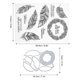 thumbnail image 2 of Transparent Stamp Rubber TPR Rectangle DIY Journal Craft Art Feather Pattern Accessories, 2 of 3