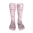 thumbnail image 5 of Bingfone Breast Cancer Ribbons Awareness Print Compression Socks for Women and Men Long Socks for Running Athletic Cycling Nurse, 5 of 8