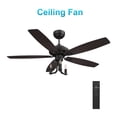 thumbnail image 5 of 52" 5 Blade Rustic Candelabra Ceiling Fan with Light & Remote Control, 5 of 8