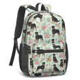 thumbnail image 2 of Rottweiler and Flowers Green Pattern 17" School Backpacks for Teens,Waterproof Oxford Fabric,S-Shape Padded Straps for School,Travel,Hiking,Camping, 2 of 6