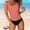 Pink, variant on PRINxy Women's Summer Period‑Friendly Solid Scoop Neck Bikini 2‑Piece Set High Waist Summer Beach Bathing Suit Yellow S