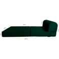 thumbnail image 4 of Sleeper Chair Folding Bed, Studio Sofa Guest Folded Mattress, High Density Foam (70 x 24 x 6, Hunter Green), 4 of 12