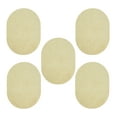thumbnail image 1 of Furnish My Place Modern Plush Solid Yellow Color Rug - Pets and Kids Friendly Rug, Indoor/Outdoor Mat, Area Rugs Great for Kids, Pets, Event, Living Room, Made in USA, 2' x 4' Oval - Set of 5, 1 of 12
