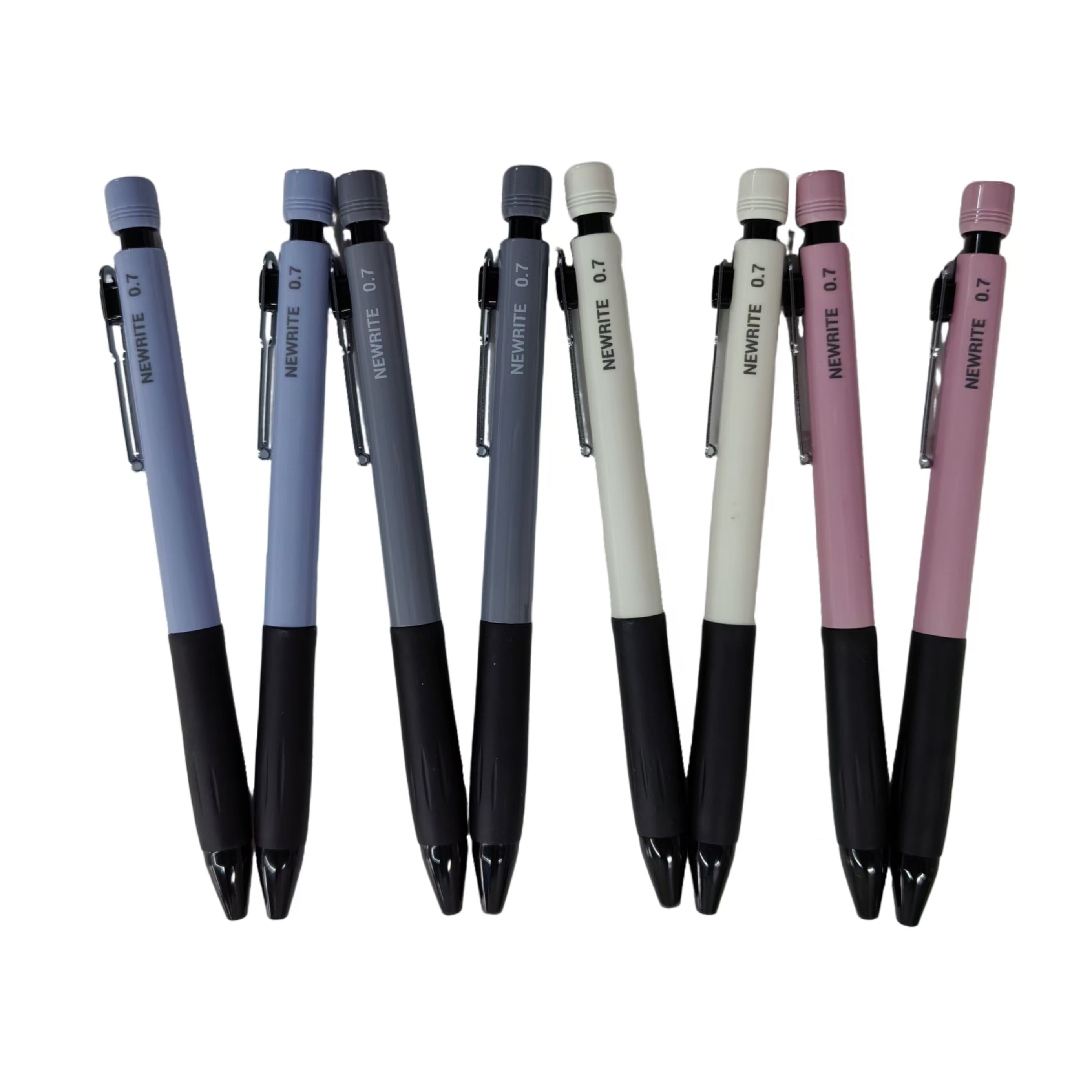 NEWRITE Gel Pens Fine Point:  Retractable 0.7mm Black Ink Pen 2ct with 2 Refills No Smear & Bleed Quick Dry Smooth Writing Silent Click