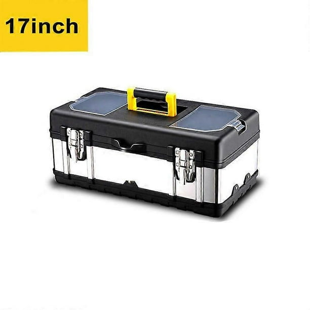 14/17 Inch Household Portable Stainless Steel Tool Organizer Multifunctional Car Storage Tool Box Tool Organizer
