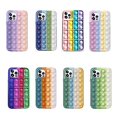 thumbnail image 2 of For iphone 12 pro pink purple rainbow color silicone apple shell squeeze toy, 2 of 5