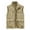 Khaki, variant on Busydd Men's Outerwear Vests Casual Lightweight Zipper Sport Vests Solid Color Sleeveless Vest Jacket Plus Size Men's Vest with Pockets M-6XL