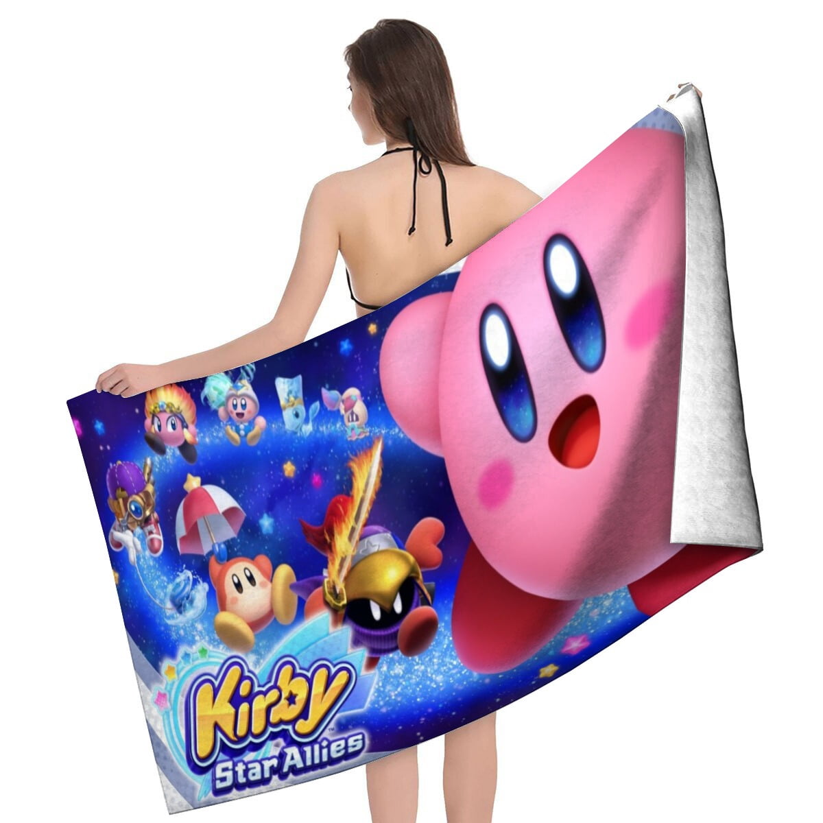 Kirby Gifts Beach Towel for Women Girl Birthday Inspired Fan Bath Outdoor Music Lover