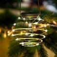 thumbnail image 5 of Vensio Solar Powered Spiral LED Hanging Lantern Waterproof Outdoor Decorative Light Warm White for Garden Patio Pathway, 5 of 10