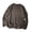 Brown, variant on Men Sweater Solid Color Ripped O Neck Oversized Couple Sweater for Daily Wear