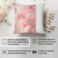 thumbnail image 2 of Ethan Taylor Abstract Throw Pillow Soft Cushion Cover 'Pink Geode Crystal Dream II Crystals Geode Modern Marble Agate' Fractal Pattern Decorative Square Accent Pillow Case, 16x16 Inches, Pink, White, 2 of 5