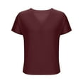 thumbnail image 5 of Womens Cap Sleeve Crop Tops Cotton V Neck T Shirt Boxy Loose Fit Short Sleeves Tee Summer Fashion Clothes, 5 of 6