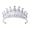 Silver white, variant on Elegant Rhinestone Crystal Adjustable Silver Bridal Crown for Weddings, Proms, and Pageant Activities