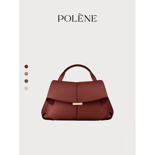 Smile Bag: Bolso bandolera/bolso plisado de alta gama en color terracota