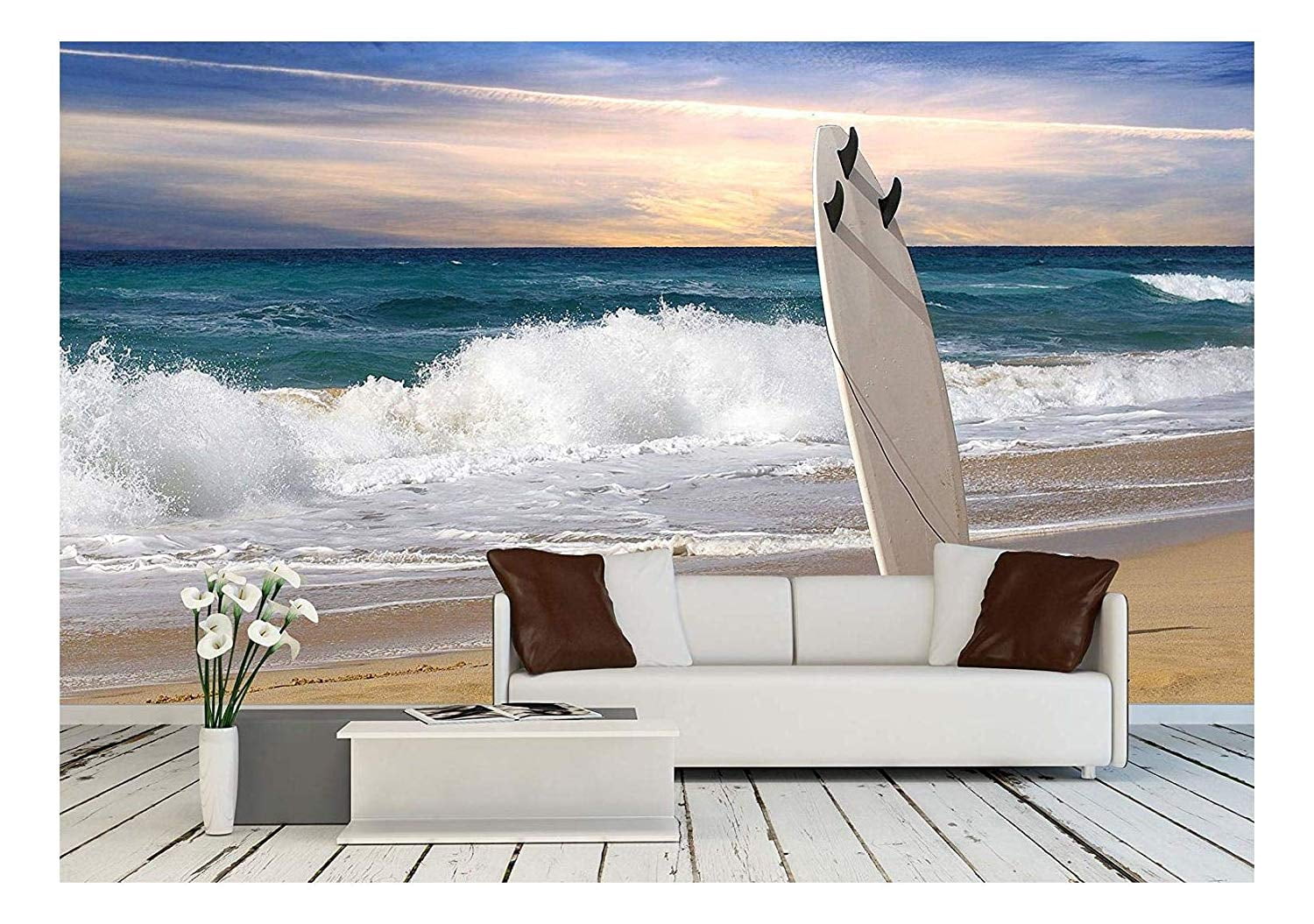 Wall26 Surfboard on Fuerteventura Beach Removable Wall Mural Selfadhesive Large Wallpaper