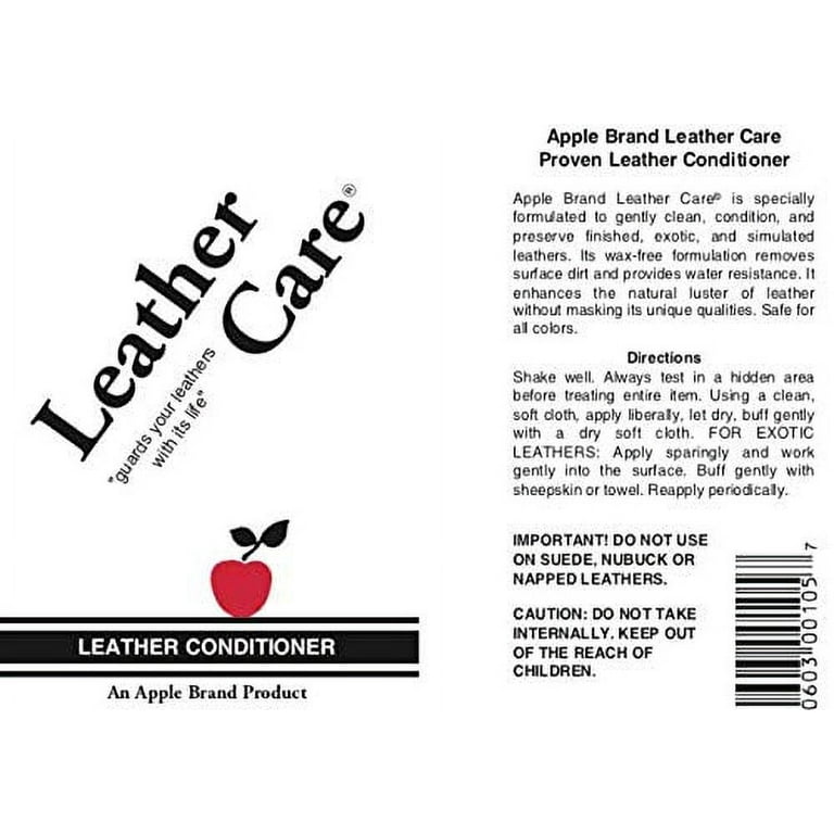 Apple Brand Leather Cleaner & Conditioner Kit - Cleans & Conditions Leather Purses, Handbags, Shoes, Boots & Accessories