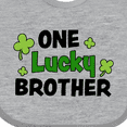 thumbnail image 4 of Inktastic One Lucky Brother with Shamrocks Boys Baby Bib, 4 of 4