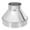thumbnail image 1 of Uxcell Adaptateur Réducteur de Conduit Rond en Acier Galvanisé 4 Pouces à 8 Pouces, Ton Argent, 1 of 5