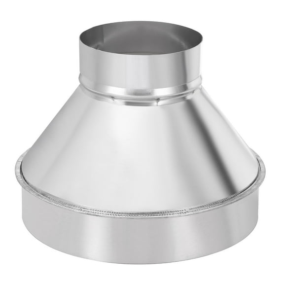Uxcell 4" to 8" Galvanized Steel Round Duct Reducer Adapter Connector, Silver Tone