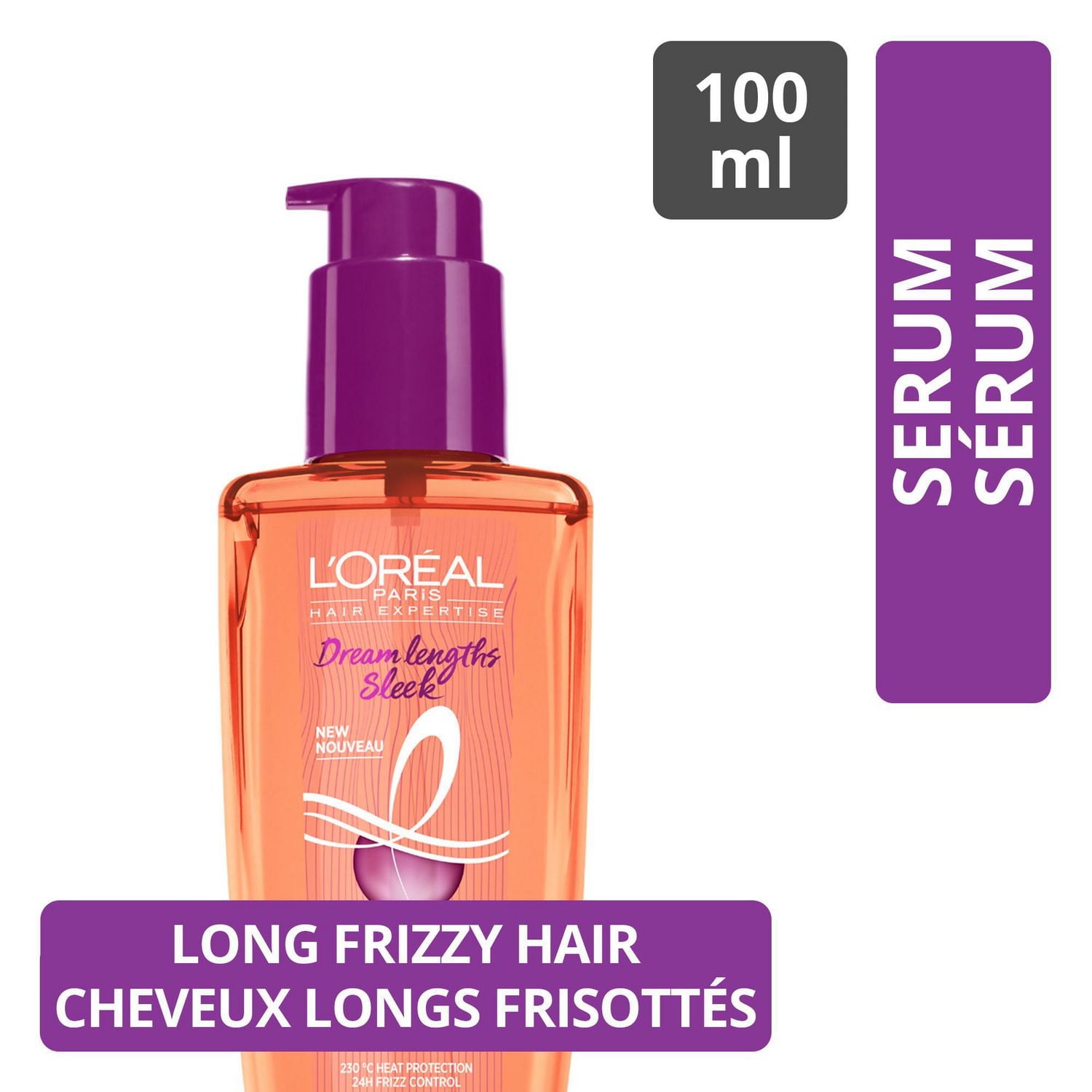 L’Oreal Paris Hair Expertise Dream Lengths Sleek Hair Serum, Provide 24 h Of Frizz Control, 100 mL - Walmart.ca