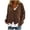 A-Brown99, variant on Bibifish Womens Cardigan Sweaters Solid Color Button Down Autumn Long Sleeve Knitted Tops V-Neck Stretchy Knitted Outerwear For Ladies