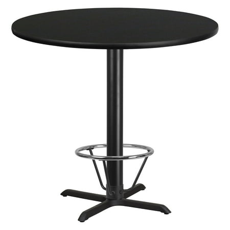- Flash Furniture 42 in. Round Pub Table with Foot Ring