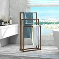 thumbnail image 2 of Canddidliike Metal 3 Bar Towel Rack Drying Holder for Bathroom Organizer, Brown, 2 of 5