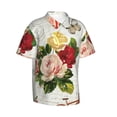 thumbnail image 3 of Xecao Vintage Bike Flower Butterfly print Hawaiian shirt - a stylish short-sleeve button-down for men, perfect for casual beach and tropical outings., 3 of 9