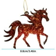 thumbnail image 6 of SeekLGT Red Glitter Horse Ornament Acrylic Christmas Tree Hanging Decor 4 Inch Sparkling Horse Lover Gift for Car Mirror Bag Women Girls Holiday, 6 of 9