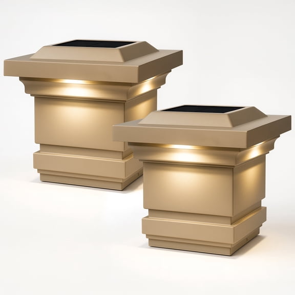 Classy Caps 4x4  Classy Solar Post Cap Tan PVC Set of 2