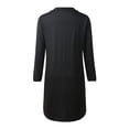 thumbnail image 4 of Juniors Sweater Long Sleeve Open Front Lightweight Kimono Cardigan with Pocket Knitted Coat Tops Navy Blue/Black Plus Size S-3XL, 4 of 8