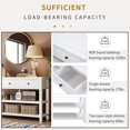 thumbnail image 6 of IVV Wood Console Table with 3 Drawers, 50" Sideboard Table with 2-Tier Open Shelves, Retro Style Entryway Table for Entryway Hallway,Living Room (Antique White), 6 of 10