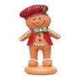 thumbnail image 2 of Dserfhy Gingerbread Man Figurine Christmas Resin Gingerbread Statue with Dress/Suit Holiday Tabletop Ornament for Home Kitchen Mantel Decorations, 2 of 8