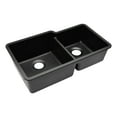 thumbnail image 3 of 32" x 19" Quartz Kitchen Sink, Double Bowl Sink, Drop-in Sink, Undermount Sink, Granite Kitchen Sink, Galaxy Black Kitchen Sink Lexicon Platinum LP-4060-K-SO, 3 of 12