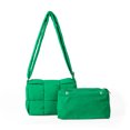 thumbnail image 1 of Bolso Hobo Plumón para Mujer Bolso Mano Suave Y Acolchado Bolso Hombro Con Monedero (verde), 1 of 9
