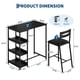 thumbnail image 3 of Juego de Comedor de 3 Piezas para Espacios Pequeños - Mesa de Bar Moderna Rectangular con 2 Taburetes, Estructura de Metal Resistente, Ideal para Apartamento, Cocina, Desayunador o Café en Casa, 3 of 8