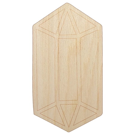 Hand Drawn Crystal Healing Meditation Roleplaying Game Wood Shape Unfinished Piece Cutout Craft DIY Projects - 4.70 Inch Size - 1/4 Inch Thick