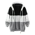 thumbnail image 4 of BLTIBY 2025 Womens Winter Fleece Jackets Hoodies Solid Color Winter Autumn Zip Up Lightweight Casual Sherpa Coat Soft Comfy Warm Overcoats with Pockets Gray 5XL, 4 of 5