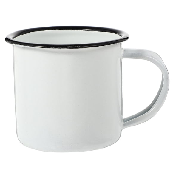 Retro Small Wine Cup Tin Cup White Enamel White Mug Senior Water Home Tableware
