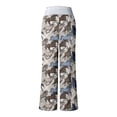 thumbnail image 4 of Casual Wide Leg Pants Womens Cute Printed High Waist Trousers with Drawstring Homewear, 4 of 5