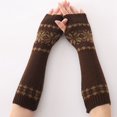 thumbnail image 4 of Winter Arm Sleeves Snowflake Elastic Unisex Thumb Hole Arm Warmers Arm Covers, 4 of 10