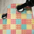 thumbnail image 3 of Ambesonne Kitchen Grommet Curtain, Flowers Dots Stripes, 50" x 84", Coral Yellow Mint Green, 3 of 6