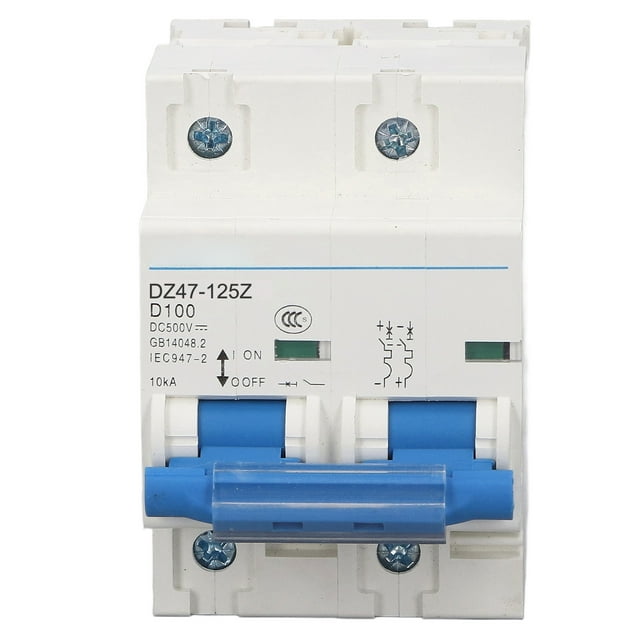 Disjoncteur DC Miniature 500V 10KA Capacité de Rupture Rail DIN 36mm Surcharge DC500V pour Système PV Solaire